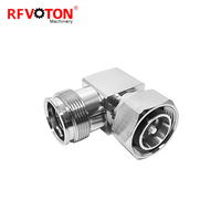 Connecteur coaxial RF en forme de L, prise femelle Mini Din 4.3/10 vers fiche mâle Mini Din 4.3-10, adaptateur coaxial à angle droit