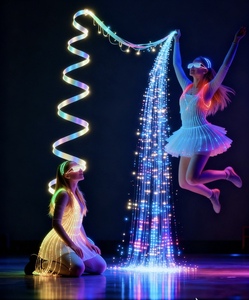 Fibre optique LED Ballet <span class=keywords><strong>Tutu</strong></span> femmes jupe robe lumineuse changement de couleur télécommande scène Performance Costume - Product Image 3