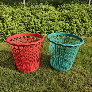 Poubelle perforée en plastique de 4 L et moins, cylindrique, ouverte, pour l'intérieur et l'extérieur, pour la maison, la salle de bain, la chambre à coucher, le salon - Product Image 4