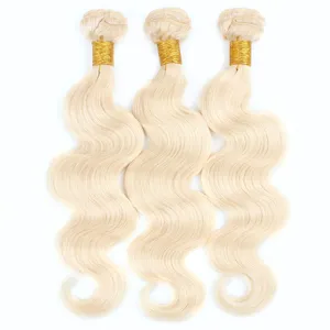 Extensiones de cabello humano con ondas de Cuerpo Ruso, paquete de muestra gratis, extensiones de cabello con cutícula Virgen sin procesar, económico, 12A, 613