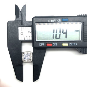 Pha Lê đám cưới cô dâu bó hoa Hoa Zircon cao cấp Fancy vuông thạch Shank nút kim loại cho may mặc - Product Image 6