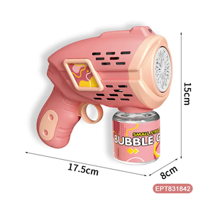 Großhandel Dinosaurier Bubble Machine Toy 10 Löcher Lustige elektrische automatische Bazo Bubble Maker Pistole für Kinder Kinder - Product Image 3
