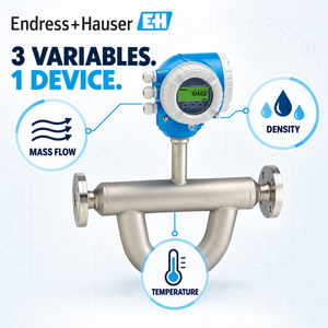 Medidor de Flujo Másico Coriolis Endress+Hauser Proline Promass Q 500 8Q5B con MFT Remoto para Medición de Aire y Gas, OEM, Acero Inoxidable - Product Image 2