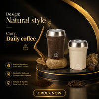 Mug en grains de café recyclés, antidérapant, avec ventouse, écologique, réutilisable, logo personnalisé, cadeau d'entreprise, vente en gros