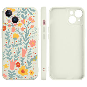 Stock lindo estampado de flores funda de teléfono de silicona a prueba de golpes funda de teléfono celular de silicona suave para <span class=keywords><strong>iPhone</strong></span> 15 Pro Max 14 13 12 11 SE3 - Product Image 2