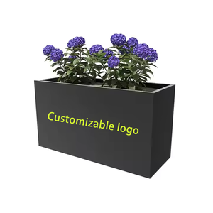 Jardinière auto-arrosante contemporaine tendance en acier inoxydable, grande taille, pour <span class=keywords><strong>extérieur</strong></span>, pot de fleurs écologique, durable et personnalisable pour la <span class=keywords><strong>maison</strong></span> - Product Image 6