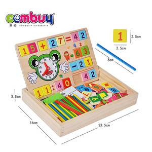 <span class=keywords><strong>Abaque</strong></span> d'écriture multifonction, 7 pièces, jeu en bois, mathématiques - Product Image 5