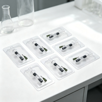 Kit d'emballage sous blister pour seringue à concentré botanique, injecteur en verre Luer Lock de 1 ml avec embout arrondi