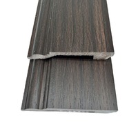 Plinthe en polystyrène à grain de bois foncé, moulure décorative pour sol et mur, étanche, pour décoration intérieure