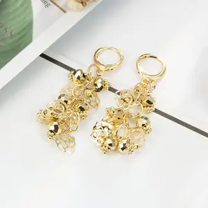 Zircon Earrings Multi-Layer Big Long Tassel Drop Earrings For Banquet Party Fashion Jewelry For Women