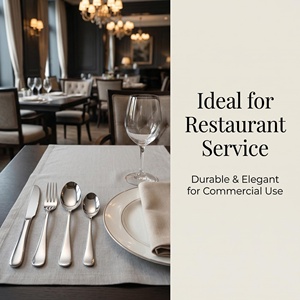 Set di Posate in Acciaio Inossidabile da 4 Pezzi, Lavabile in Lavastoviglie, Finitura a Specchio, per <span class=keywords><strong>Casa</strong></span> e Ristorante - Product Image 3