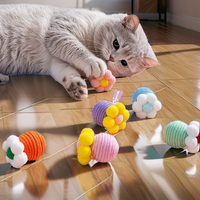 Accessoires pour animaux de compagnie Joysing : Jouets interactifs pour chatons en corde de coton colorée de haute qualité avec clochette, motif dessin animé, vente en gros