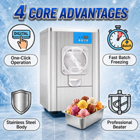 Nouvelle machine commerciale à glace dure 5L, congélateur à gelato en lots, 1300W, en acier inoxydable, batteur haute vitesse, pour laiterie et restaurant