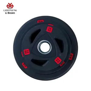 <span class=keywords><strong>Disco</strong></span> de Pesas <span class=keywords><strong>con</strong></span> Agarre de Tres Orificios de Hierro Fundido para Gimnasio, Ejercicio de <span class=keywords><strong>Sentadillas</strong></span>, Levantamiento de Pesas, <span class=keywords><strong>Disco</strong></span> de Barra Recubierto de Goma - Product Image 3