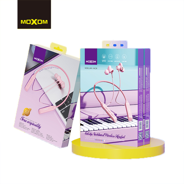 MOXOM Neckband Wireless Headset Magnet Sport Sweat-proof Neckband Headphone Bass in the Ears