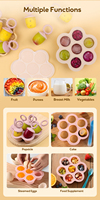 Bâton d'alimentation pour sucette de bébé de 60ml 7 moules à glaçons en silicone flexibles sans Bpa avec couvercle amovible plateaux à glace pour congélateur