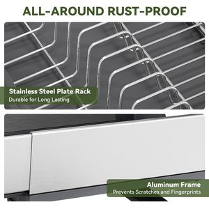 Large Storage Small Package Kitchen Counter Holders Sink Organization <b>Plate</b> <b>Rack</b> Over the Sink Dish Drying Drainer <b>Rack</b> - Product Image 2