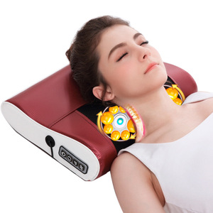 Neck Massager Electric Pillow With Heating Function For Neck And Shoulder Relief PU Leather Butterfly Design Plug In Power - Product Image 1