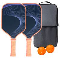 Juego de Palas de Pickleball de Fibra de Vidrio PU de 225g, Ligeras, con Mango Antideslizante, de Calidad Premium, Venta Directa, para Programas de Entrenamiento