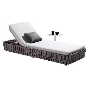 Chaise longue de soleil en métal pour l'extérieur, chaise longue en corde pour hôtel, dossier réglable, fauteuil inclinable moderne - Product Image 6