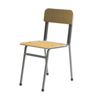 Chaises et tables d'école primaire de Roumanie, mobilier de classe en bois, ensemble de bureaux pour élèves