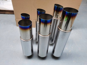 Escape de Alto Rendimiento MX con Entrada de <span class=keywords><strong>2</strong></span>'', <span class=keywords><strong>2</strong></span>.25'', <span class=keywords><strong>2</strong></span>.5'' y <span class=keywords><strong>3</strong></span>'', Acero Inoxidable HK*S Pulido a Espejo + Silenciador Pintado en Color Titanio - Product Image 5