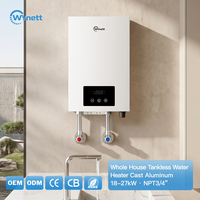 Chauffe-eau électrique sans réservoir 18 kW 240 V 60 Hz homologué ETL pour toute la maison, usage commercial, eau chaude instantanée, NPT3/4'', panneau tactile, États-Unis, Canada
