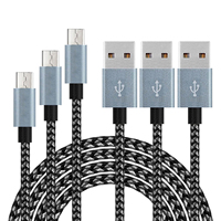 Rock — câble Micro USB V8 tressé en Nylon, charge rapide, pour téléphone et tablette Android
