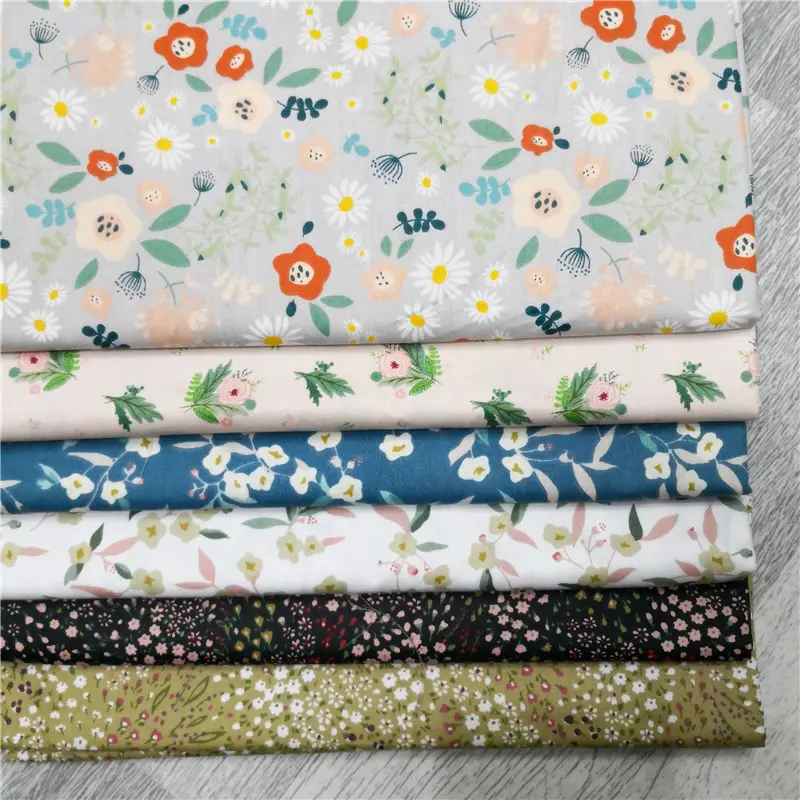 Neuestes Design Keqiao Low MOQ Baumwolle Digital Custom Printed Cotton Fabric