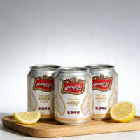 Boîte en aluminium ronde vide refermable pour thé, bière, soda, brandy, avec couvercles faciles à ouvrir, stérilisable à haute température, impression 4 couleurs, 250 ml