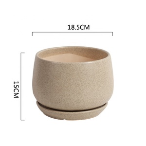 Vente en gros, ensemble de pots de fleurs en céramique, décoration de bureau bon marché, 3 pièces - Product Image 6