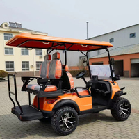 Voiturette de golf électrique 4 places avec contrôleur, batterie lithium 120Ah, châssis en aluminium, buggy de chasse, autonomie 70-90KM, moteur AC 4KW