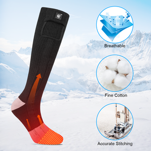 Chaussettes chauffantes électriques rechargeables épaisses et chaudes pour l'hiver en plein air - Product Image 1