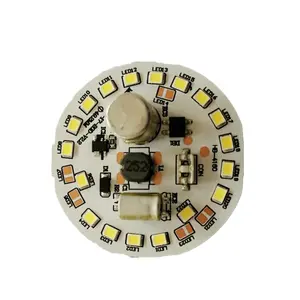 Chip LED placa PCB de doble condensadores 5w 7w 9w 12w 15w 18w una bombilla DOB