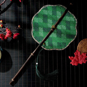 Abanico de Cintura Estilo Antiguo Fatingna, Portátil, <span class=keywords><strong>Enrollable</strong></span>, con Mango de Bambú, Fresco para el Verano, Duradero, Clásico, para Hanfu, Qipao, Danza, con Diseño Floral - Product Image 5