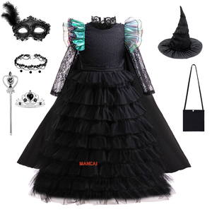 green emerald velvet dress Elegant Black Gothic Mesh Lace High Slit Witch Dress