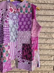 Top Selling Handmade Cotton Quilted Jacket Indian Block Print, Boho Style for Women Winter Coat - Product Image 2