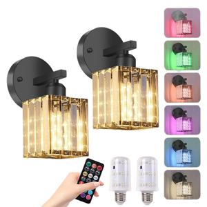 Lampe murale d'urgence RVB réglable à télécommande, autonomie ultra-longue, populaire à l'international, recharge sans fil - Product Image 5