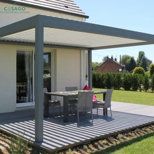 Pabellón Moderno de Aluminio con Rejillas Ajustables a 90 Grados que Bloquean los Rayos UV Intensos y Permiten la Brisa y la Luz Natural - Product Image 6