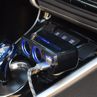 Double USB 12-24V DC Adaptateur allume-cigare 3A Chargeur de voiture pour iPad Tablettes 12V Prise voiture