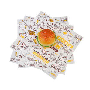 Custom Deli <b>Paper</b> Waterproof Wrap Burger <b>Wrapping</b> <b>Brown</b> Kraft <b>Paper</b> for Hamburg Sandwiches Burger Packaging - Product Image 2