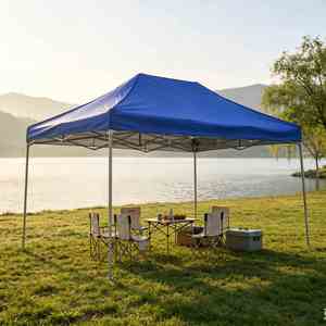 Carpa Comercial para Eventos al Aire Libre de 3x4.5m, Carpa Hexagonal Ultra Resistente con Estructura de Acero Verde Polvoriento, Carpa para Vendedores de Mercado con Logotipo Personalizado - Product Image 1
