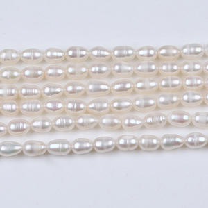 Zhuji Wholesale 5-6mm Freshwater Cultured Button <b>Pearl</b> Semi-Finished String Rice <b>Pearl</b> <b>Loose</b> Granules - Product Image 3