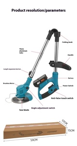 Desbrozadora Recargable de 21V, Multifuncional, con Batería de Litio, Cortadora de Césped de 173cc, Plegable, para Uso Doméstico e Industrial, ODM-017 21V - Product Image 6