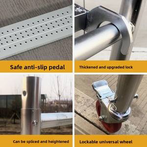 Perancah Lipat Mobile yang Dapat Disesuaikan untuk Konstruksi, Perancah Logam Portabel dengan Roda - Product Image 5