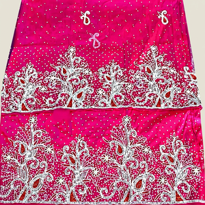 Rgadhia Exports - Pañuelo Africano de Seda para Mujer, Estilo Nigeriano, Bordado con Cuentas, Ecológico y de Lujo, para Todas las Temporadas - Product Image 1