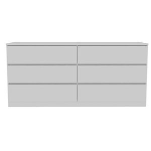 White <b>6</b>-<b>Drawer</b> Rectangle Dresser - Product Image 2