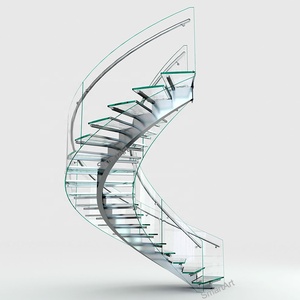 2025 nuevo <span class=keywords><strong>diseño</strong></span> Smartart moderno interior pequeño espacio <span class=keywords><strong>escaleras</strong></span> acero inoxidable madera o vidrio escalera recta - Product Image 2