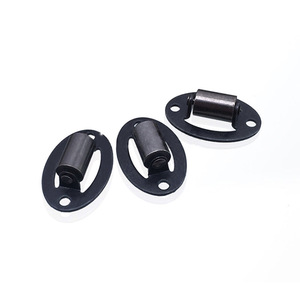 Roulettes de positionnement ovales en acier au carbone de 0,5 pouce, noires, pour portes et fenêtres, roulement fluide, usage intérieur - Product Image 1