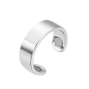 Bague magnétique ouverte, forme géométrique, bijoux unisexe, noir, blanc, or, or rose, cadeau - Product Image 4